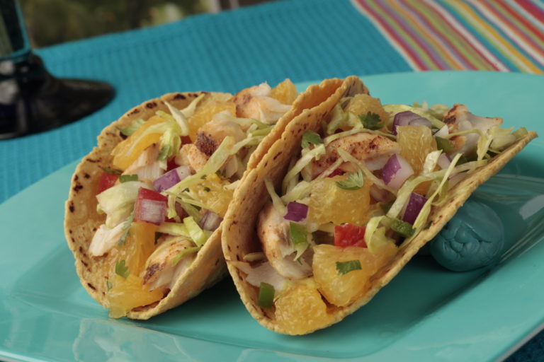 Grilled Fish Tacos With Orange Cilantro Slaw | Florida ...