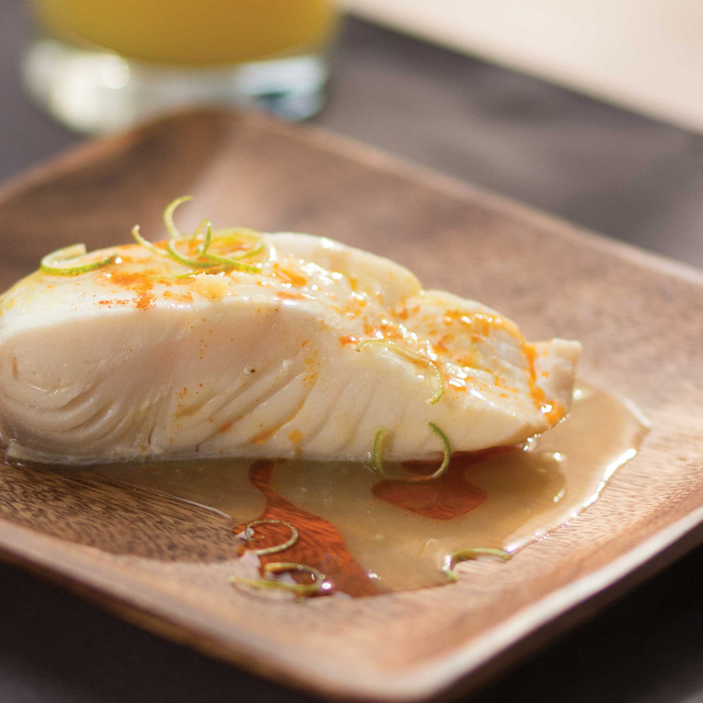 Steamed Orange Halibut