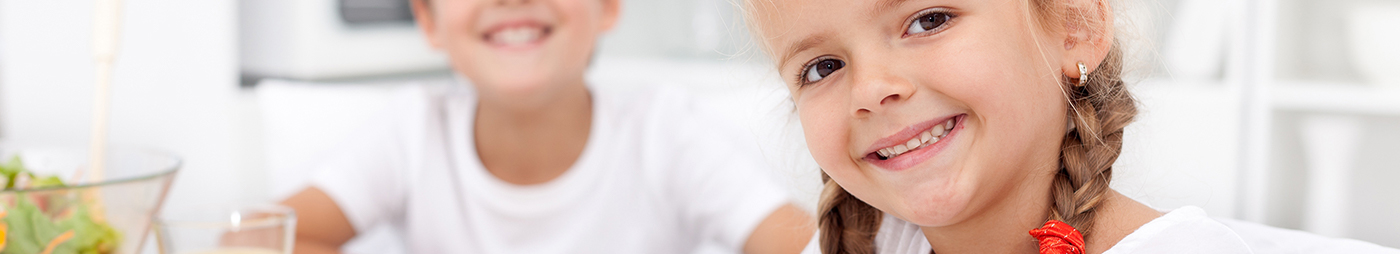 two kids smiling