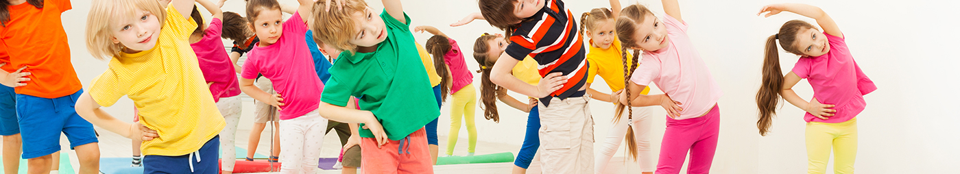 group of children stretching