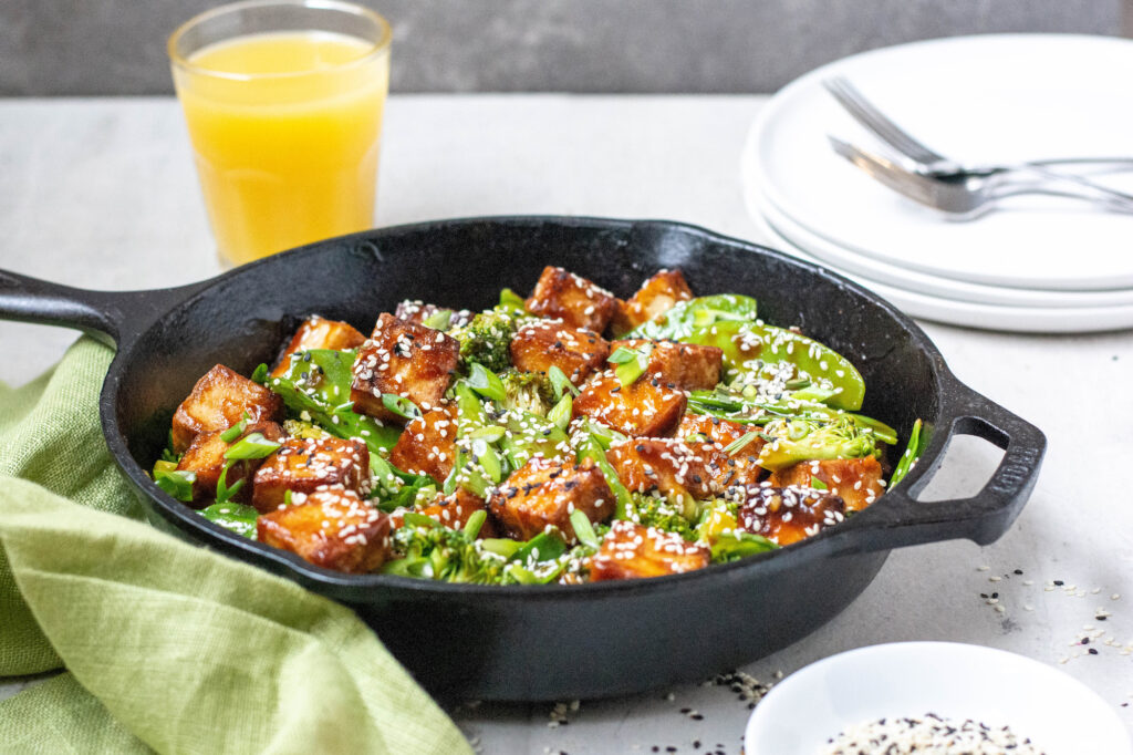 Tofu Stir Fry with Orange Hoisin Sauce 