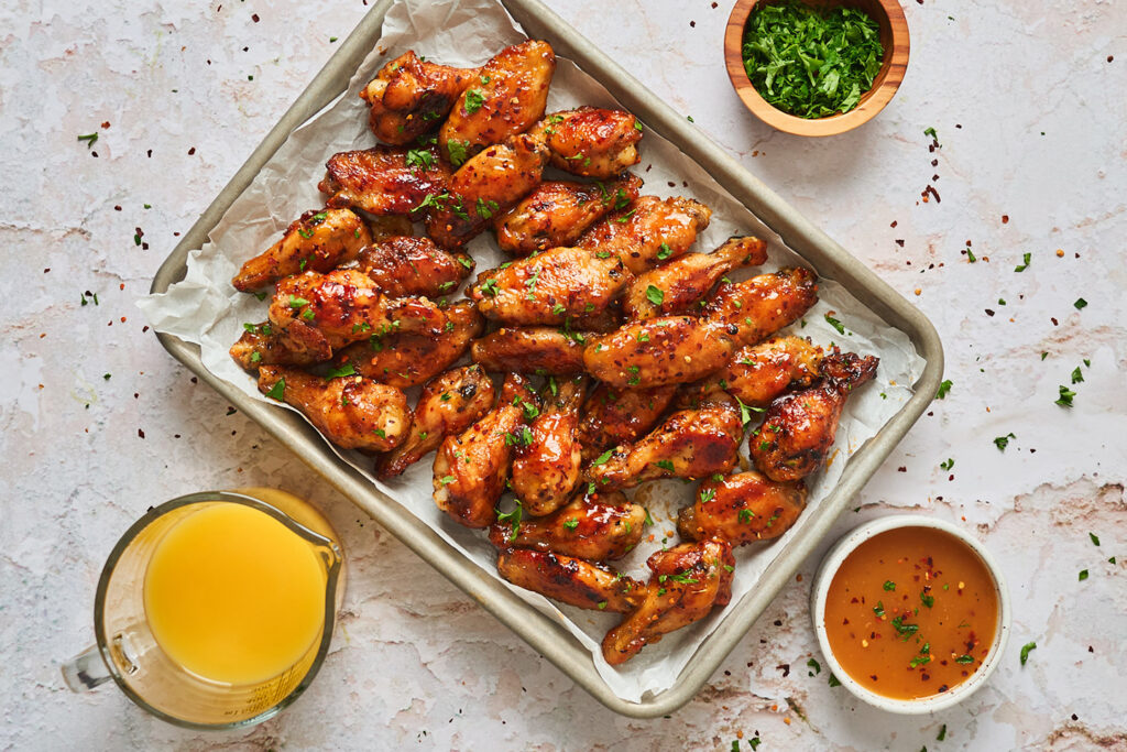 Orange Hot Honey Chicken Wings