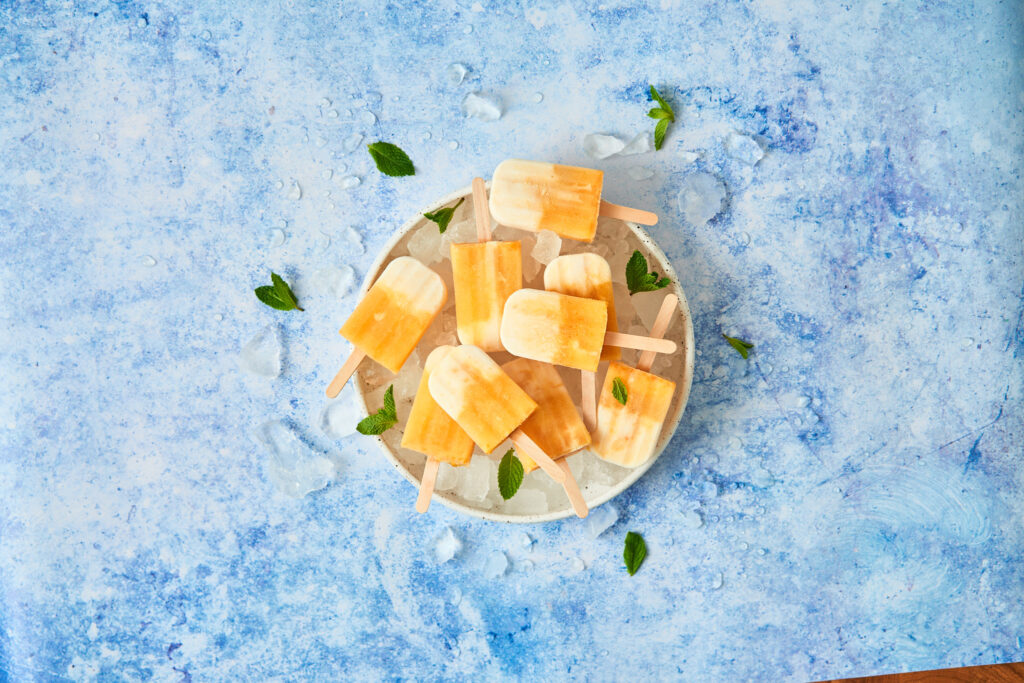 Florida Orange Juice Creamsicle Pops