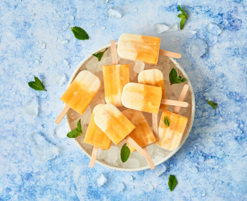 Florida Orange Juice Creamsicle Pops