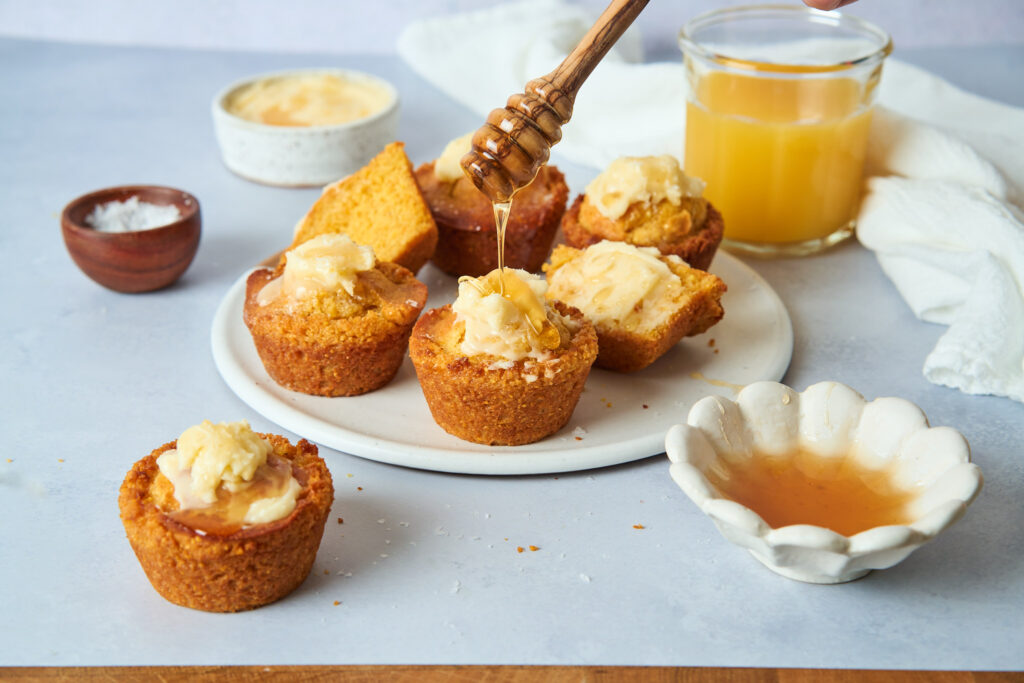 Orange Honey Cornbread Muffins