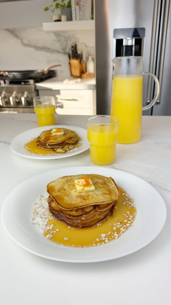 Orange Oat Pancakes