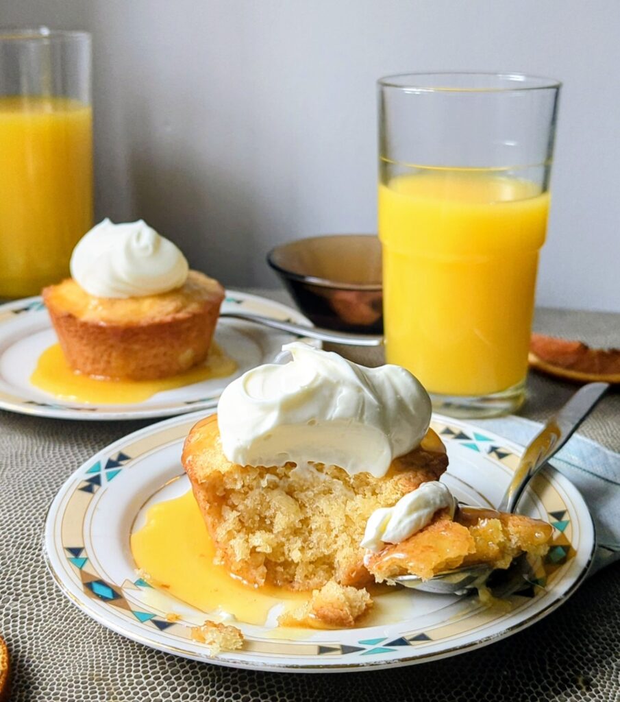 Brown Butter Cake with Orange Caramel and Whipped Crème Fraiche